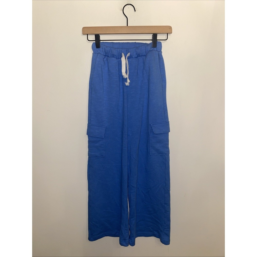 Girl's Katie J NYC Tween Hope Cargo Sweatpants Periwinkle Blue, Size S